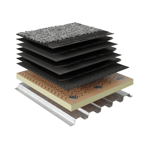 Commercial roofing material layers in Built-up Roofing Systems