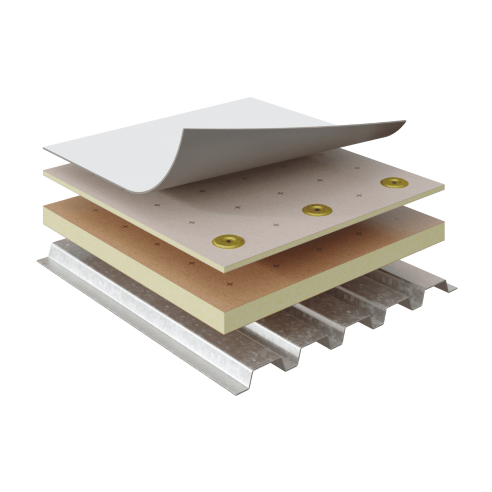 Commercial roofing material layers in PVC Induction Welded Systems