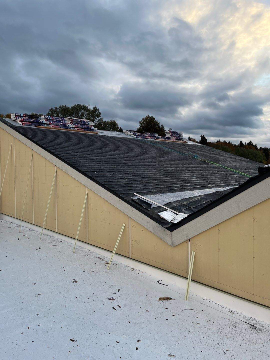 View of of a slanted roof