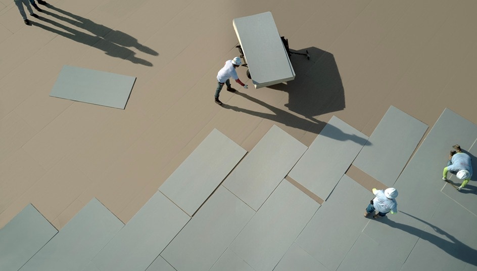 roofers installing NH Polyiso