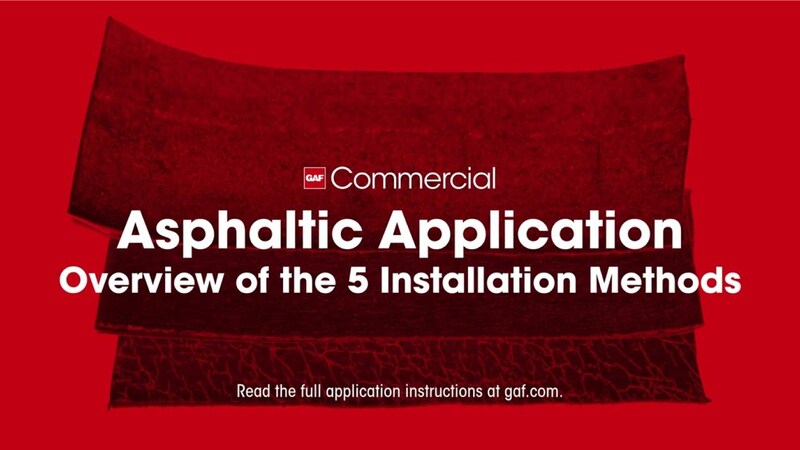 Video start for Asphaltic membrane installation methods by GAF Commercial Roofing