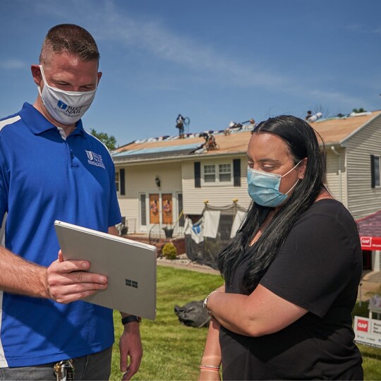 Habitat for Humanity local officials working with GAF to provide safe, affordable housing.