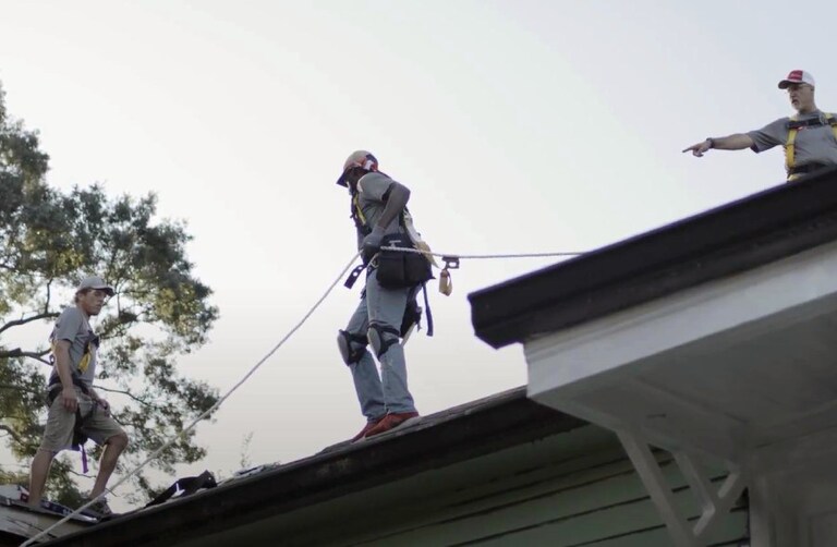 Habitat for Humanity local officials working with GAF to provide safe, affordable housing.