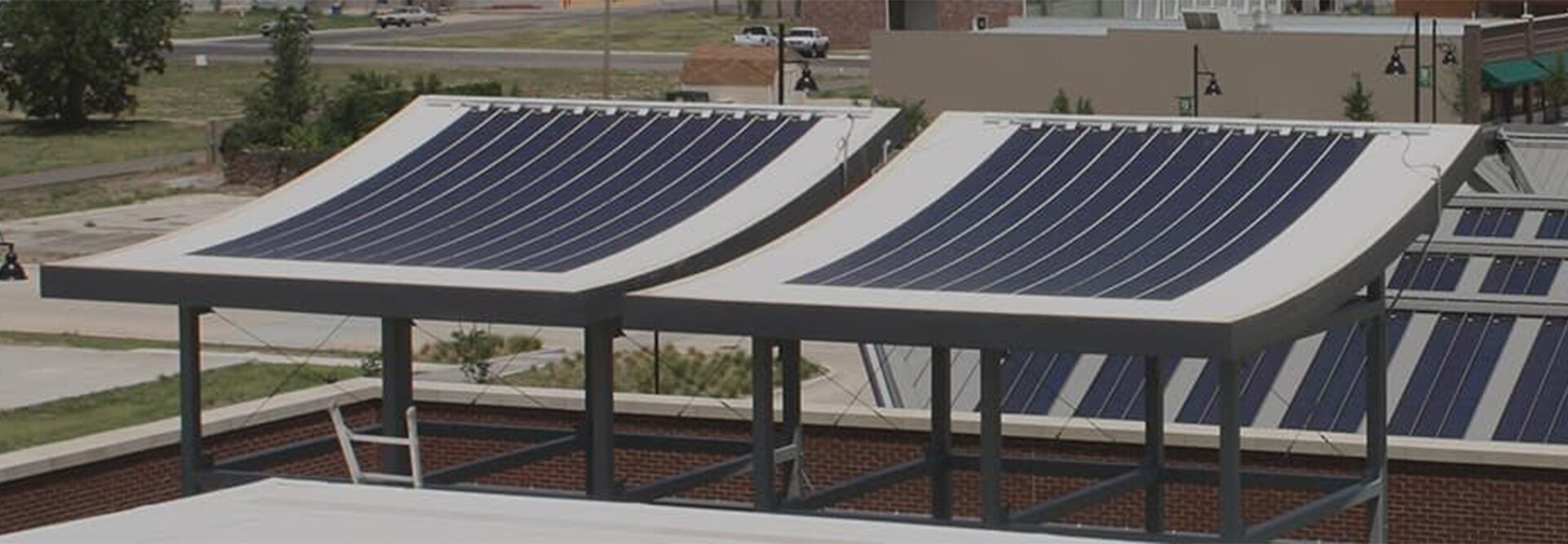 EverGuard Extreme TPO beneath a BIPV system at Kiowa County Commons