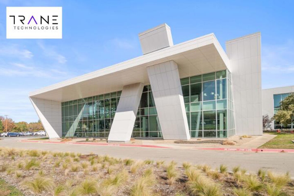 Front of Trane Technologies building in Tyer, TX